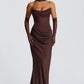 Liora Maxi Dress - Plum Brown