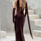 Liora Maxi Dress - Plum Brown