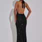 Lorena Maxi Dress - Black Lined