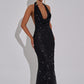 Lorena Maxi Dress - Black Lined