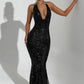 Lorena Maxi Dress - Black Lined