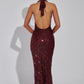 Lorena Maxi Dress - Wine Lined