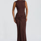 Lorenza Maxi Dress - Plum Brown