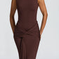 Lorenza Maxi Dress - Plum Brown