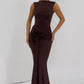 Lorenza Maxi Dress - Plum Brown