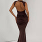 Lorenza Maxi Dress - Plum Brown