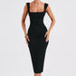 Malina Midi Dress - Black