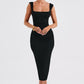 Malina Midi Dress - Black