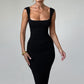Malina Midi Dress - Black