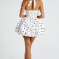 Maricia Mini Dress - Black Polka Dot Print