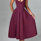 Mariella Midi Dress - Cherry Lacquer
