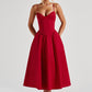 Mariella Midi Dress - Red