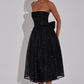 Marissa Midi Dress - Black Sparkle