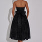 Marissa Midi Dress - Black Sparkle