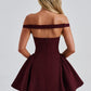 Marla Mini Dress - Cherry Lacquer