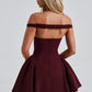 Marla Mini Dress - Cherry Lacquer