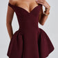 Marla Mini Dress - Cherry Lacquer