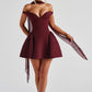 Marla Mini Dress - Cherry Lacquer