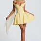 Marla Mini Dress - Lemon