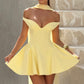 Marla Mini Dress - Lemon