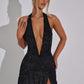 Melania Maxi Dress - Black Sparkle