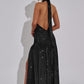 Melania Maxi Dress - Black Sparkle