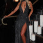 Melania Maxi Dress - Black Sparkle