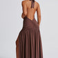 Melania Maxi Dress - Chocolate