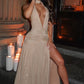 Melania Maxi Dress - Gold Sparkle