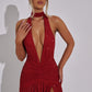 Melania Maxi Dress - Red Sparkle