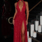 Melania Maxi Dress - Red Sparkle