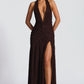Minerva Maxi Dress - Plum Brown