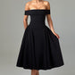 Miranda Midi Dress - Black