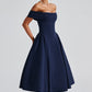 Miranda Midi Dress - Navy