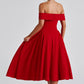 Miranda Midi Dress - Red