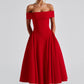 Miranda Midi Dress - Red