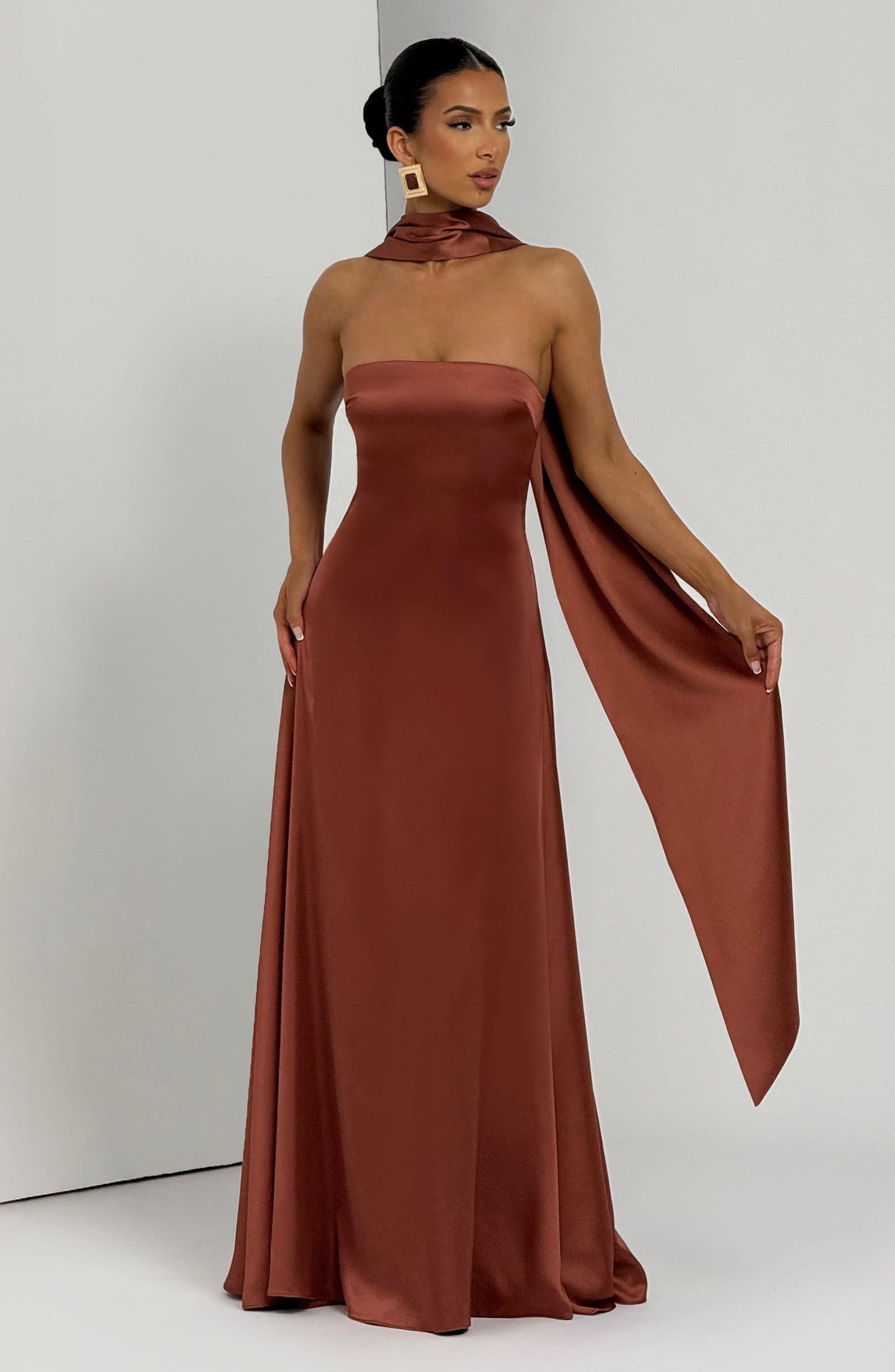Morven Maxi Dress - Rust