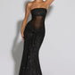 Paula Maxi Dress - Black Sparkle