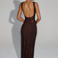 Petra Maxi Dress - Plum Brown