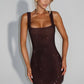 Petra Mini Dress - Plum Brown