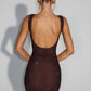Petra Mini Dress - Plum Brown