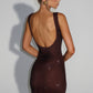 Petra Mini Dress - Plum Brown