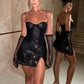 Pixie Mini Dress - Black Sparkle
