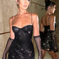 Pixie Mini Dress - Black Sparkle