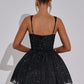 Polly Mini Dress - Black Sparkle