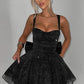Polly Mini Dress - Black Sparkle