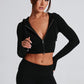 Portia Knit Hoodie - Black