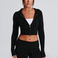 Portia Knit Hoodie - Black