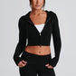 Portia Knit Hoodie - Black