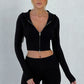 Portia Knit Hoodie - Black